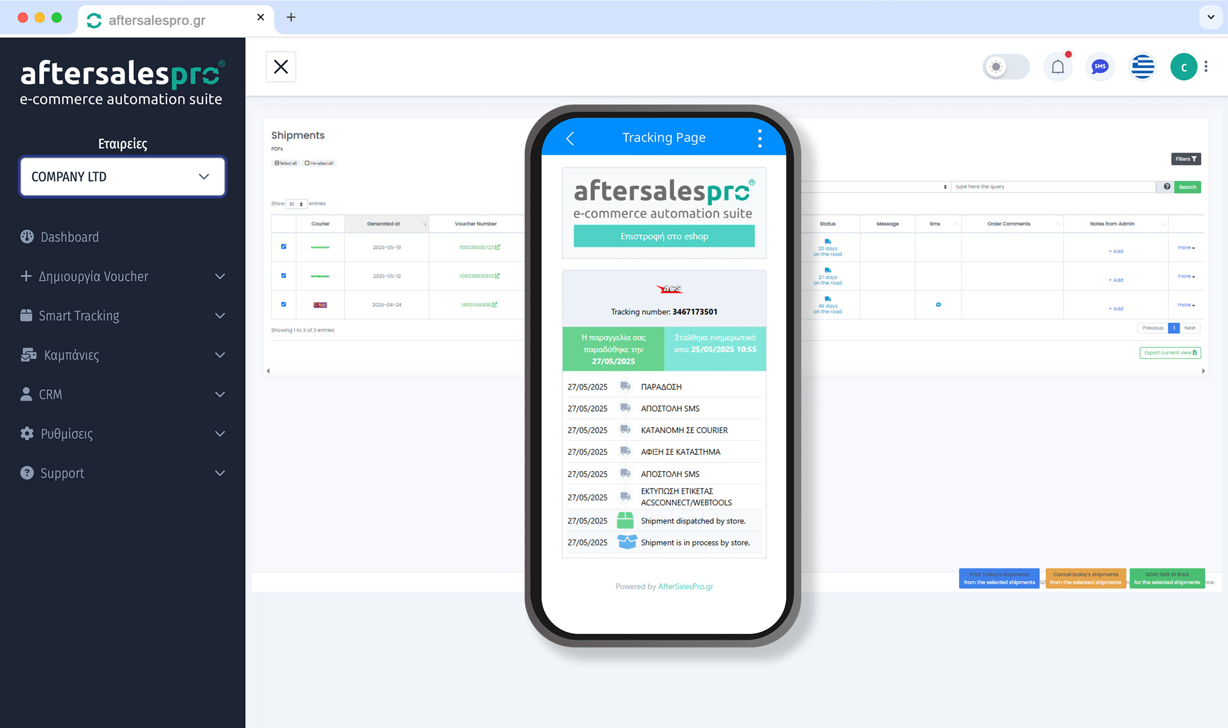AfterSalesPro Send Smart Notifications to Your Customers